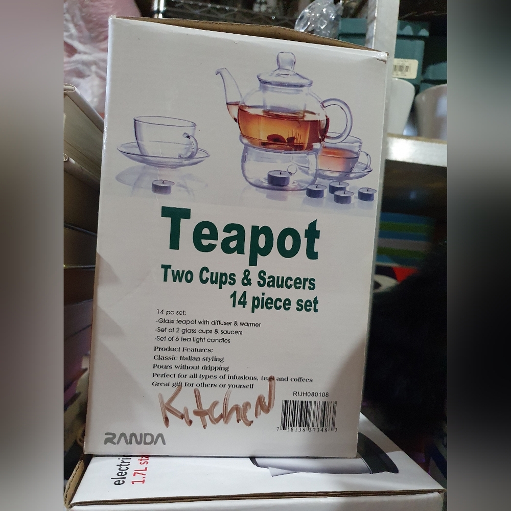 Glass teapot 14 piece set - Picture 5 of 7